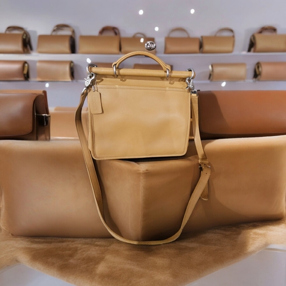 26 Coach Willis Bag Vintage 90s #9927 Leather Crossbody Satchel - Picture 7 of 15